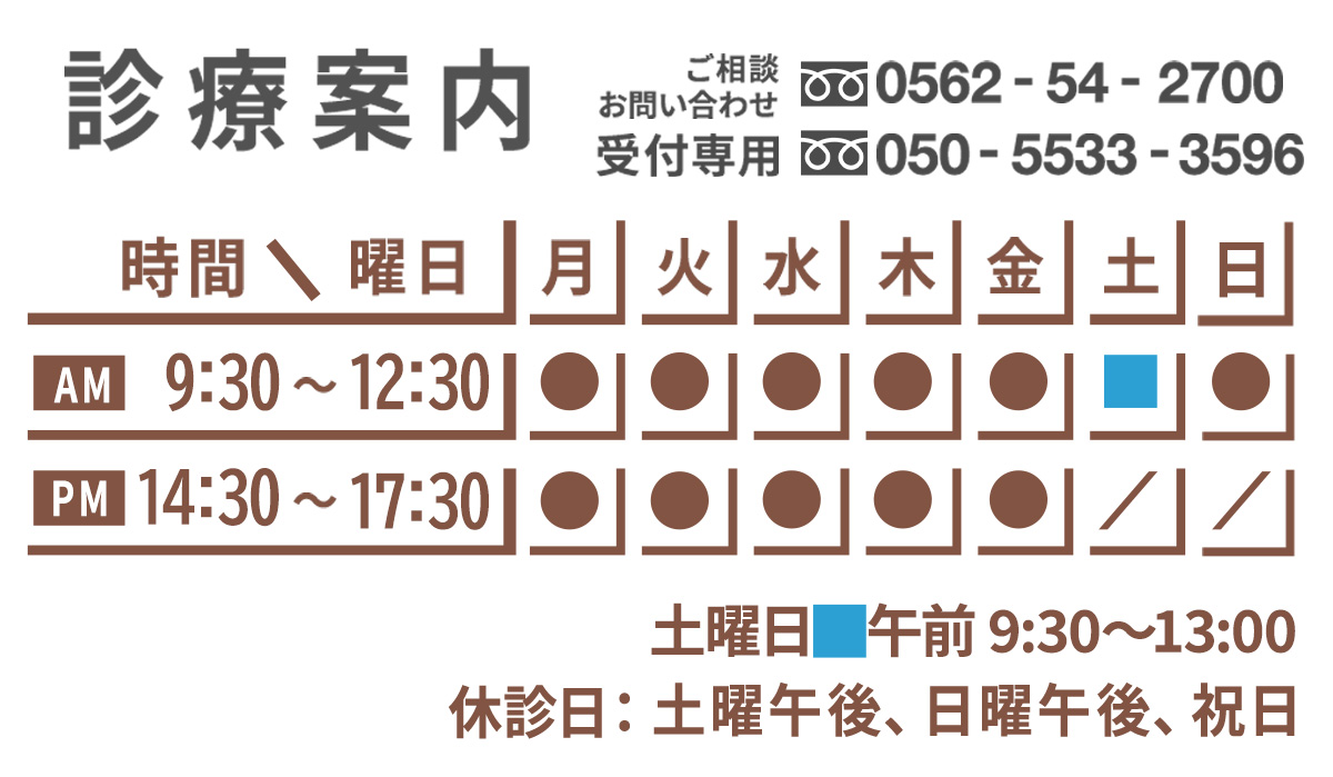 新知台耳鼻咽喉科　診療時間